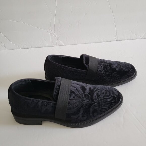 Bruno Marc Dress Shoes Velvet Loafers Mens Size 6.5 Slip On Black - Picture 1 of 15